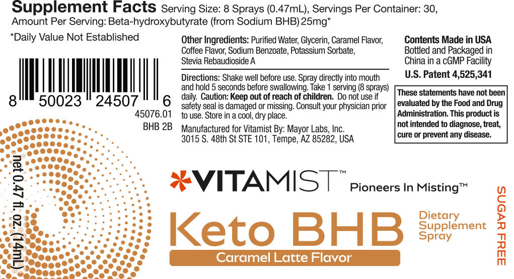 VitaMist™ KETO BHB spray is the top oral spray supplement.