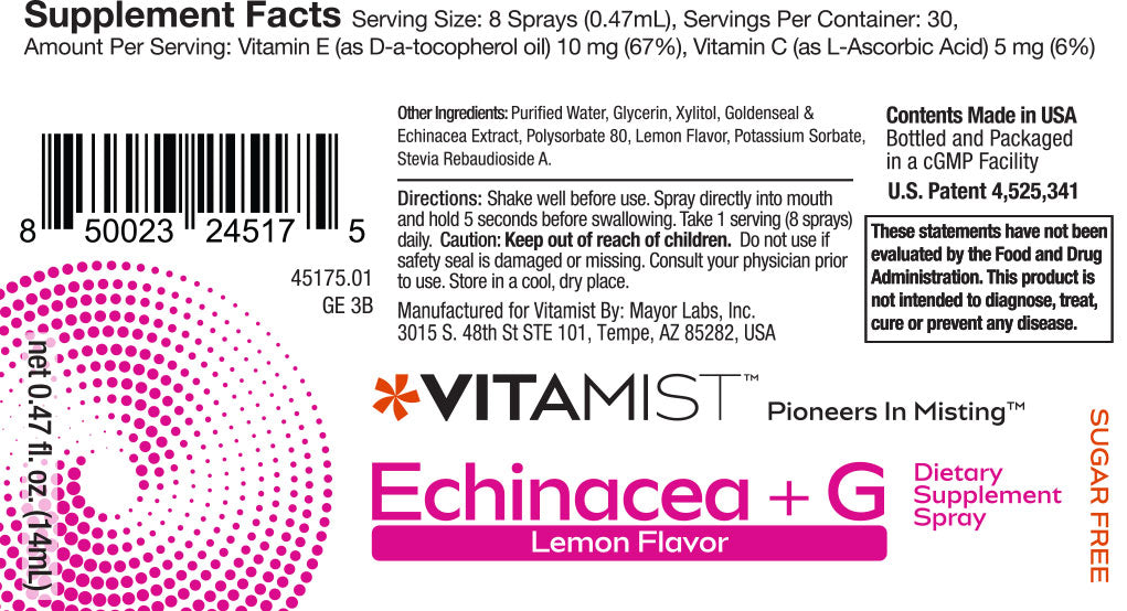 VitaMist™ Echinacea spray is the top oral spray supplement.