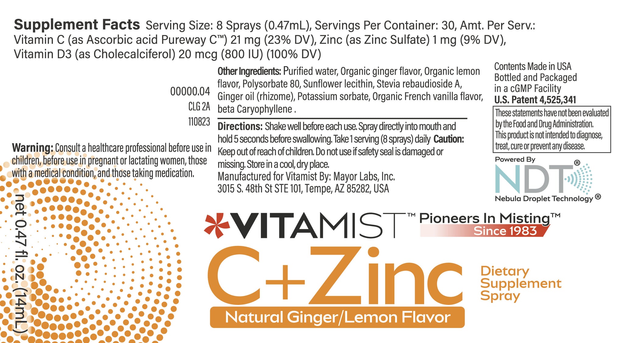 VitaMist™ Vitamin C + Zinc Oral Spray