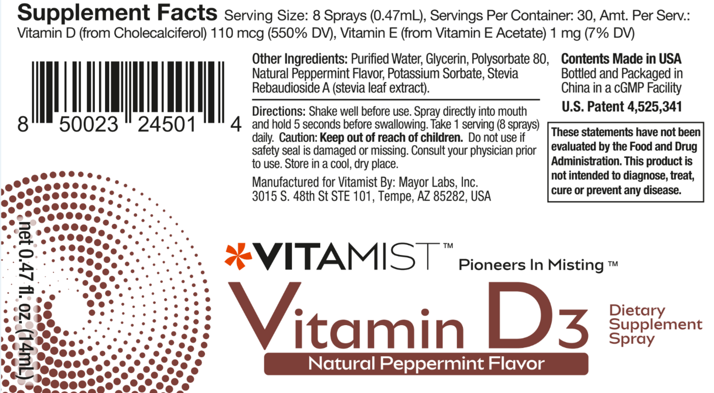 VitaMist™ Vitamin D spray is the top oral spray supplement.