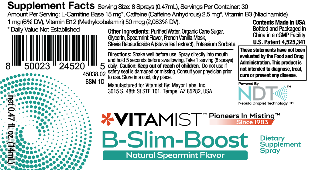 VitaMist™ B-Slim Boost spray is the top oral spray supplement.